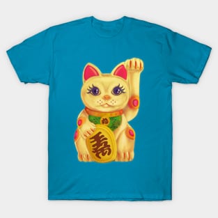 Lucky Cat Maneki Neko Graphic Tee T Shirt christmas T-Shirt